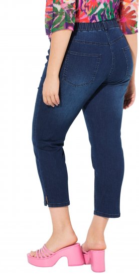 Ulla Popken Cropped Denim Look Stretch Fit Leggings Denim Blue - Дамски Дънки & Панталони в Големи Размери – Plus Size - 
