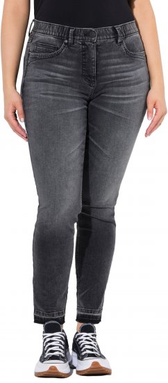 Ulla Popken Raw Edge Stretch Fit Jeans Black - Дамски Дънки & Панталони в Големи Размери – Plus Size - 