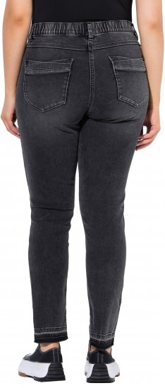 Ulla Popken Raw Edge Stretch Fit Jeans Black - Дамски Дънки & Панталони в Големи Размери – Plus Size - 