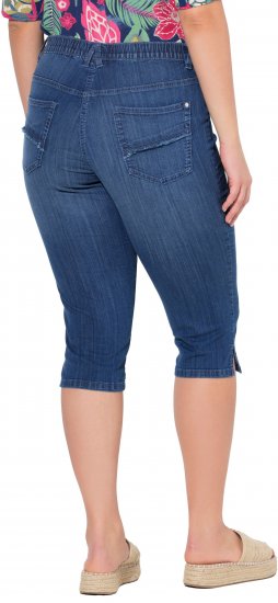 Ulla Popken Denim Elastic Waist Capres Blue Denim - Дамски Дънки & Панталони в Големи Размери – Plus Size - 