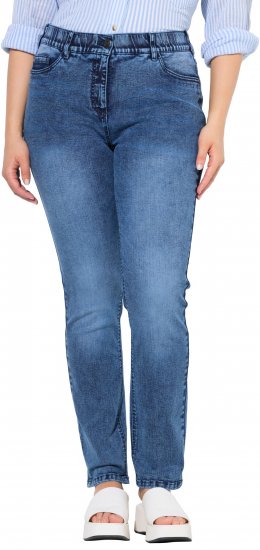 Ulla Popken Vintage Wash Stretch Fit Jeans Blue Denim - Дамски Дънки & Панталони в Големи Размери – Plus Size - 