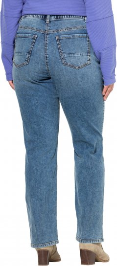 Ulla Popken Bow Embroidery Stretch Fit Jeans Blue Denim - Дамски Дънки & Панталони в Големи Размери – Plus Size - 