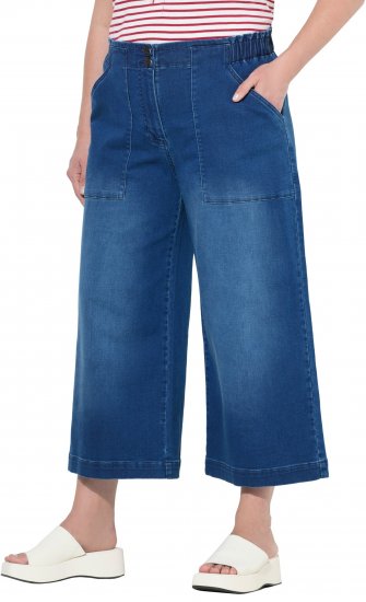 Ulla Popken Denim Culottes Blue - Дамски Дънки & Панталони в Големи Размери – Plus Size - 