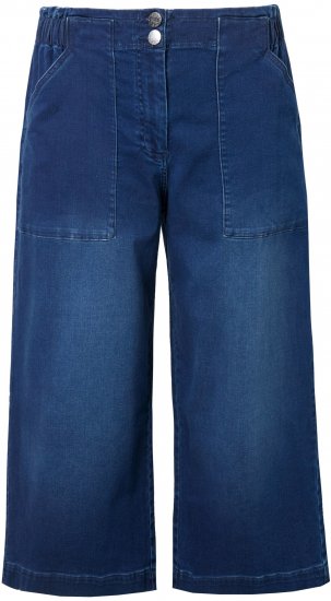 Ulla Popken Denim Culottes Denim Blue - Дамски Дънки & Панталони в Големи Размери – Plus Size - 