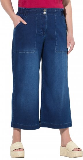 Ulla Popken Denim Culottes Denim Blue - Дамски Дънки & Панталони в Големи Размери – Plus Size - 
