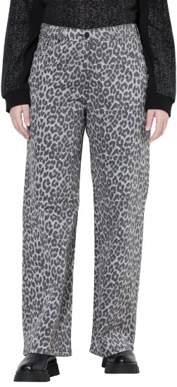 Ulla Popken Leopard Print Stretch Fit Jeans Beige - Дамски Дънки & Панталони в Големи Размери – Plus Size - 
