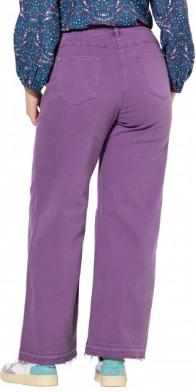 Ulla Popken Purple Fringed Hem Stretch Fit Jeans Lavender - Дамски Дънки & Панталони в Големи Размери – Plus Size - 
