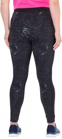 Ulla Popken Quick Drying Flower Print Leggings Black - Дамски Дънки & Панталони в Големи Размери – Plus Size - 