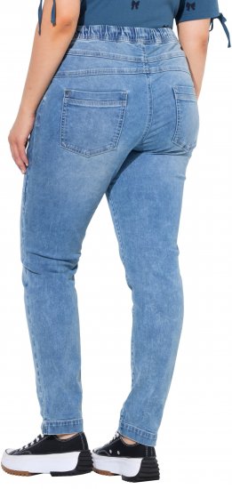 Ulla Popken Drawstring Jeggings Blue Denim - Дамски Дънки & Панталони в Големи Размери – Plus Size - 