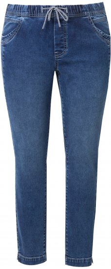 Ulla Popken Drawstring Jeggings Blue - Дамски Дънки & Панталони в Големи Размери – Plus Size - 