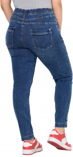 Ulla Popken Drawstring Jeggings Blue - Дамски Дънки & Панталони в Големи Размери – Plus Size - 