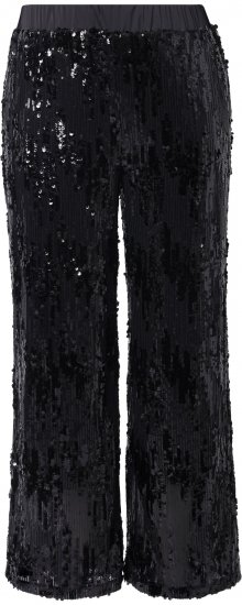 Ulla Popken Sequined Elastic Waist Pants Black - Дамски Дънки & Панталони в Големи Размери – Plus Size - 