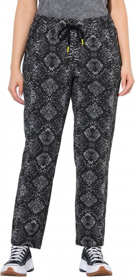 Ulla Popken Snake Print Elastic Waist Joggers Black - Дамски Дънки & Панталони в Големи Размери – Plus Size - 