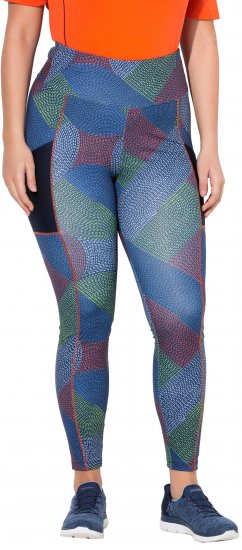 Ulla Popken Quick Drying Stitch Print Performance Leggings Grey - Дамски Дънки & Панталони в Големи Размери – Plus Size - 