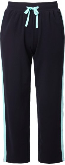 Ulla Popken Side Stripe Elastic Waist Joggers Black - Дамски Дънки & Панталони в Големи Размери – Plus Size - 