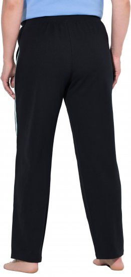 Ulla Popken Side Stripe Elastic Waist Joggers Black - Дамски Дънки & Панталони в Големи Размери – Plus Size - 