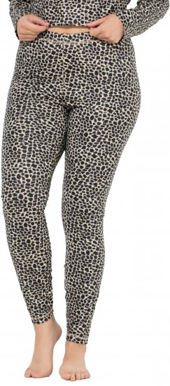 Ulla Popken Leopard Print Ski Leggings Black - Дамски Дънки & Панталони в Големи Размери – Plus Size - 