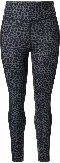 Ulla Popken Quick Drying Leopard Print Sport Leggings Black - Дамски Дънки & Панталони в Големи Размери – Plus Size - 