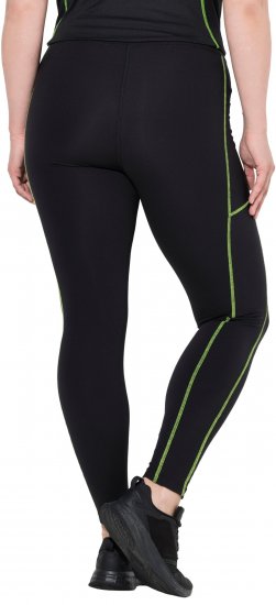 Ulla Popken Neon Seam Quick Drying Performance Leggings Black - Дамски Дънки & Панталони в Големи Размери – Plus Size - 
