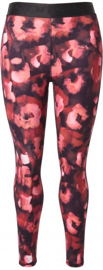 Ulla Popken Abstract Flower Print Performance Leggings Red - Дамски Дънки & Панталони в Големи Размери – Plus Size - 