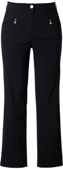 Ulla Popken Bengaline Elastic Waist Pants Black - Дамски Дънки & Панталони в Големи Размери – Plus Size - 