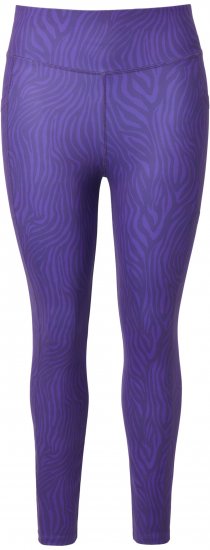 Ulla Popken Neon Zebra Print Performance Leggings Purple - Дамски Дънки & Панталони в Големи Размери – Plus Size - 