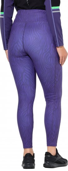 Ulla Popken Neon Zebra Print Performance Leggings Purple - Дамски Дънки & Панталони в Големи Размери – Plus Size - 