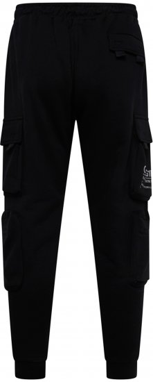 Kam Jeans 244 Raw Denim Cargo PKT Jog Pants Black - Дънки и панталони - мъжки Дънки и панталони големи размери