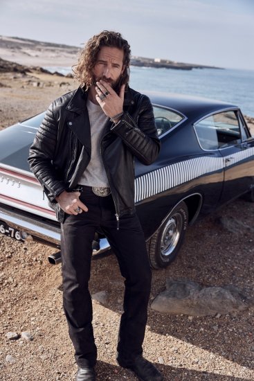 JP1880 Leather Pants Regular Fit Buffalo Nubuck Black - Дънки и панталони - мъжки Дънки и панталони големи размери