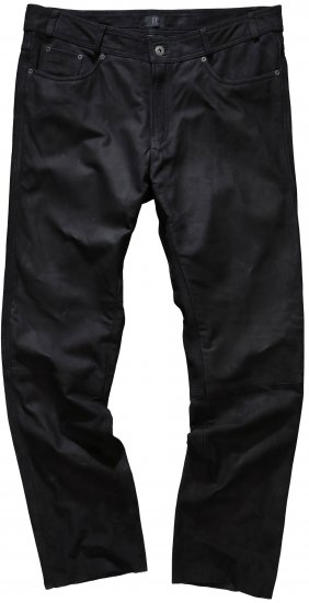 JP1880 Leather Pants Regular Fit Buffalo Nubuck Black - Дънки и панталони - мъжки Дънки и панталони големи размери
