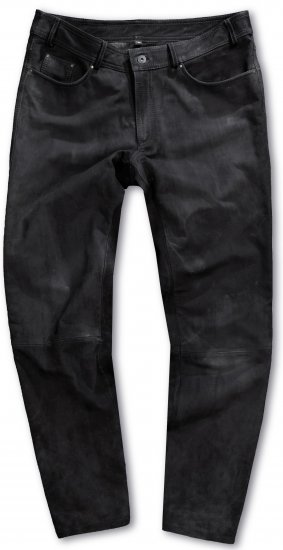 JP1880 Leather Pants Regular Fit Buffalo Nubuck Dark Brown - Дънки и панталони - мъжки Дънки и панталони големи размери