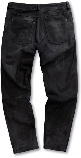 JP1880 Leather Pants Regular Fit Buffalo Nubuck Dark Brown - Дънки и панталони - мъжки Дънки и панталони големи размери