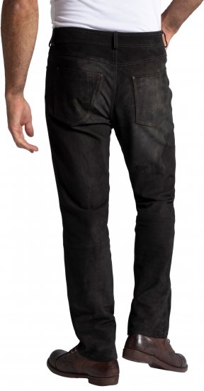 JP1880 Leather Pants Regular Fit Buffalo Nubuck Dark Brown - Дънки и панталони - мъжки Дънки и панталони големи размери