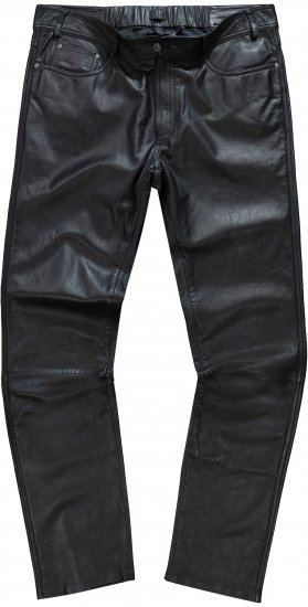 JP1880 Leather Pants Regular Fit Finest Lamb Nappa Black - Дънки и панталони - мъжки Дънки и панталони големи размери