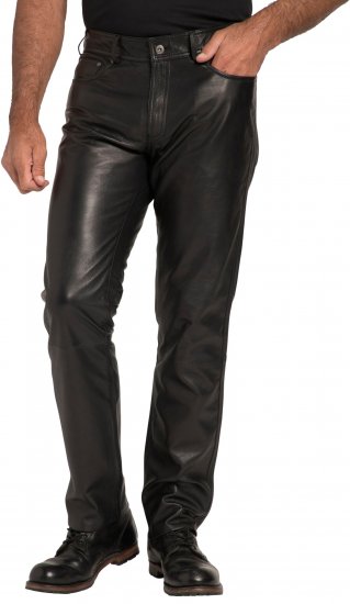 JP1880 Leather Pants Regular Fit Finest Lamb Nappa Black - Дънки и панталони - мъжки Дънки и панталони големи размери