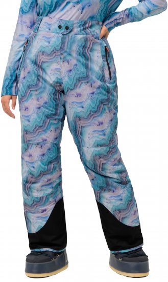 Ulla Popken Functional Ski Trousers Waterproof Shaped Knees Velcro Closure Mineral Blue - Дамски Дънки & Панталони в Големи Размери – Plus Size - 