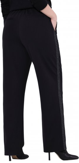 Ulla Popken Rose Wide Leg Stretch Waist Trousers Black - Дамски Дънки & Панталони в Големи Размери – Plus Size - 