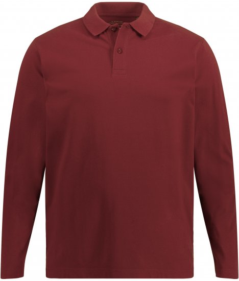JP1880 Polo Shirt Long Sleeve Piqué Red - Поло тениски - мъжки тениски с яка големи размери