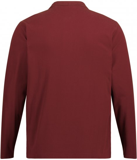 JP1880 Polo Shirt Long Sleeve Piqué Red - Поло тениски - мъжки тениски с яка големи размери