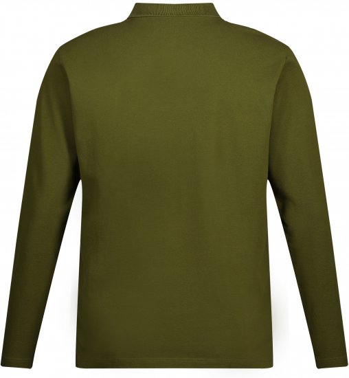 JP1880 Polo Shirt Basic Long Sleeve Pique Moss Green - Поло тениски - мъжки тениски с яка големи размери