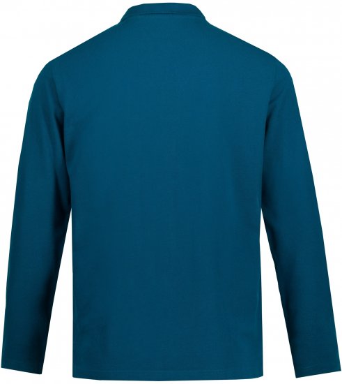 JP1880 Polo Shirt Long Sleeve Pique Blue - Поло тениски - мъжки тениски с яка големи размери