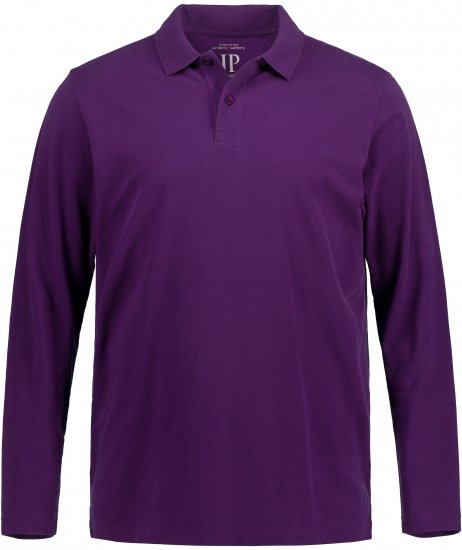 JP1880 Polo Shirt Long Sleeve Pique Purple - Поло тениски - мъжки тениски с яка големи размери