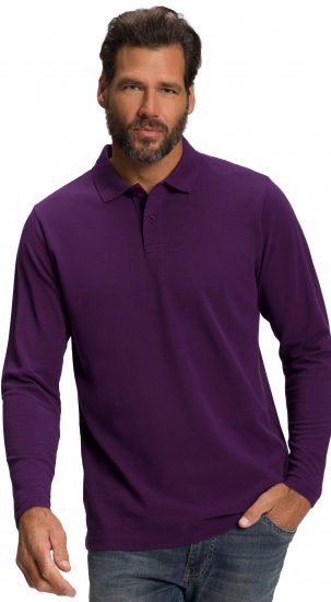 JP1880 Polo Shirt Long Sleeve Pique Purple - Поло тениски - мъжки тениски с яка големи размери