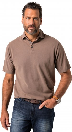 JP1880 Polo Shirt Short Sleeve Pique Vintage Brown - Поло тениски - мъжки тениски с яка големи размери