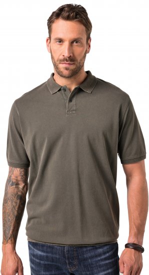 JP1880 Polo Shirt Pique Vintage Mocha - Поло тениски - мъжки тениски с яка големи размери