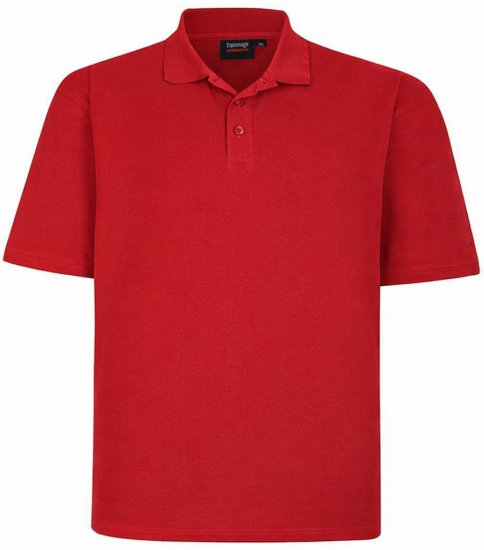 Espionage P074 Plain Pique Polo Red - Поло тениски - мъжки тениски с яка големи размери