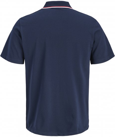 Jack & Jones Blaze Short Sleeve Polo Navy - Поло тениски - мъжки тениски с яка големи размери