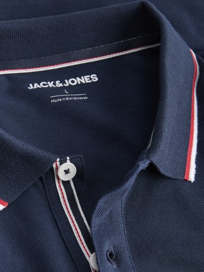 Jack & Jones Blaze Short Sleeve Polo Navy - Поло тениски - мъжки тениски с яка големи размери