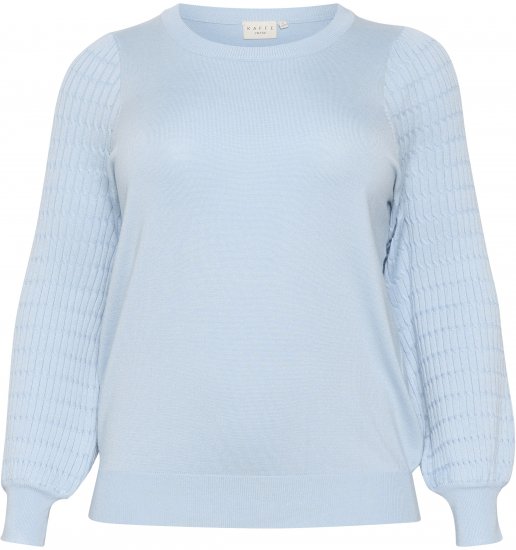 Kaffe Curve Lini Knit Пуловер Celestial Blue - Суичъри & cуичъри с качулка - 