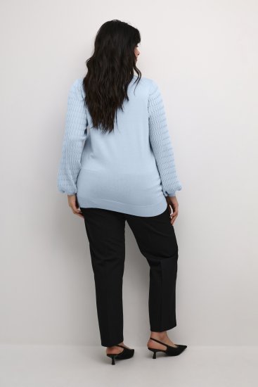Kaffe Curve Lini Knit Пуловер Celestial Blue - Суичъри & cуичъри с качулка - 